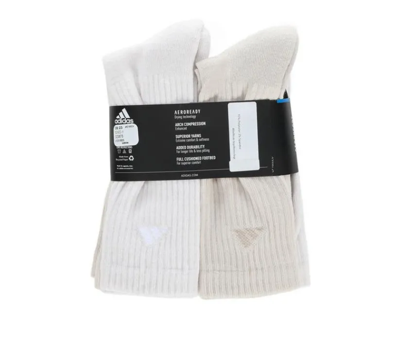 Adidas Socks>6 Pair Men's Cushioned Crew Socks