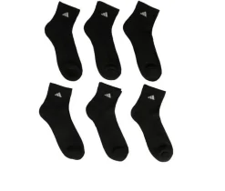 6 Pair Men's Cushioned Quarter Socks|Adidas Best