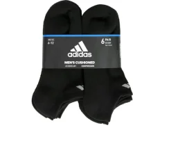 6 Pair Men's Cushioned No Show Socks|Adidas Online