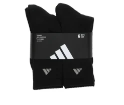 Adidas Socks>6 Pair Men's Cushioned Crew Socks