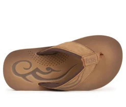Boys' Little Kid & Big Kid Cuero Debossed Thong Strap Sandals|Flojos Outlet