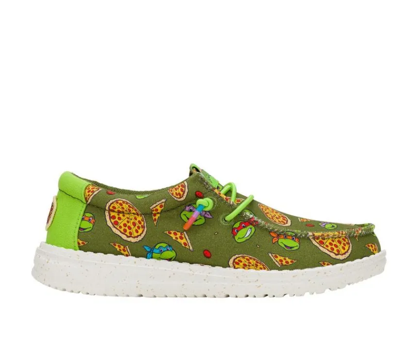 Boys' Little Kid & Big Kid Wally Y TMNT Casual Shoes|HEYDUDE Outlet