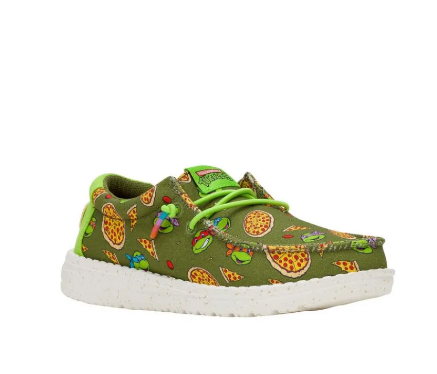 Boys' Little Kid & Big Kid Wally Y TMNT Casual Shoes|HEYDUDE Outlet