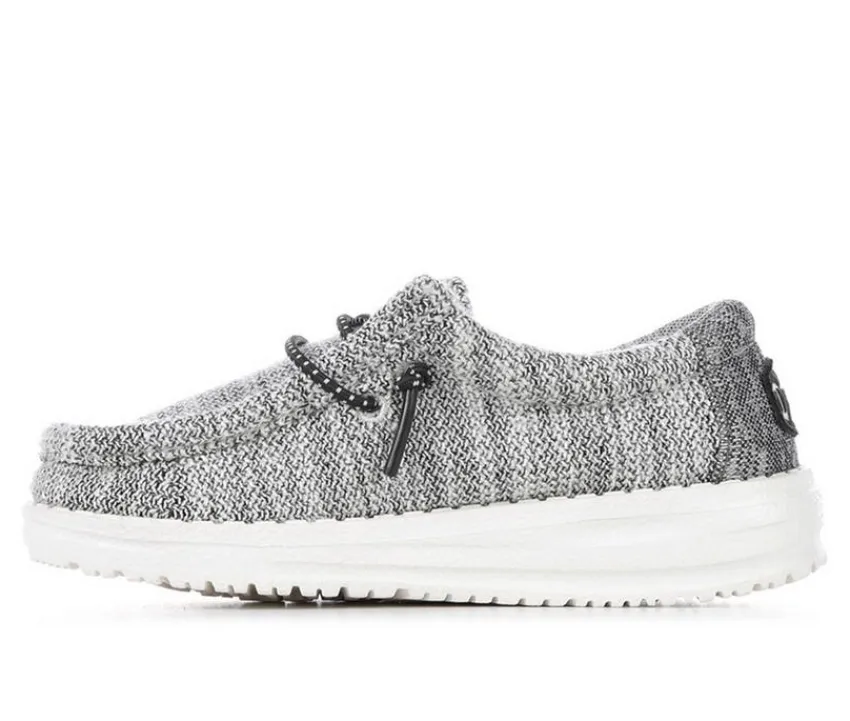 Boys' Toddler Wally Youth Stretch Casual Shoes|HEYDUDE New