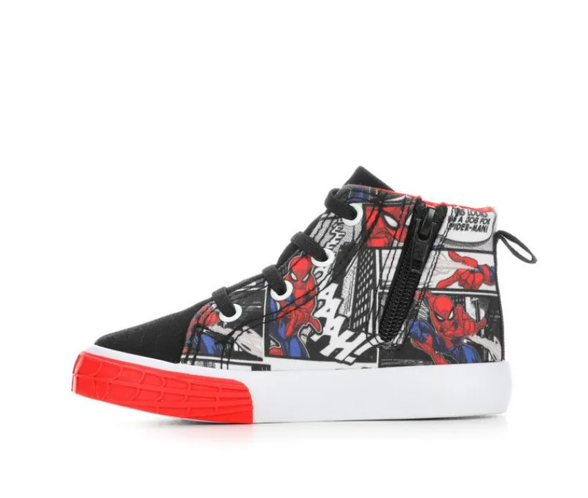 MARVEL Athletics & Sneakers|Toddler (Sizes 4.5-10)>Boys' Toddler & Little Kid Spiderman High Top Sneakers