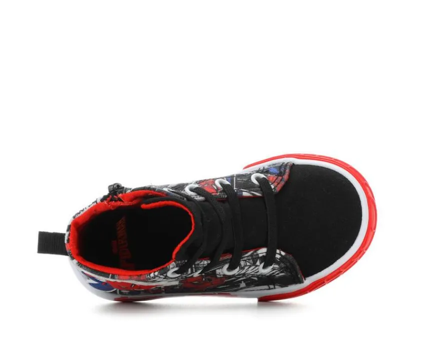 MARVEL Athletics & Sneakers|Toddler (Sizes 4.5-10)>Boys' Toddler & Little Kid Spiderman High Top Sneakers