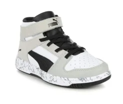 Boys' Little Kid & Big Kid Rebound Layup Mid Marble Sneakers|Puma Hot
