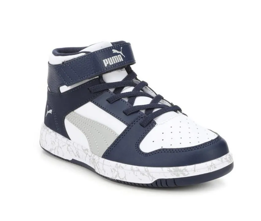Puma Athletics & Sneakers|Big Kid (Sizes 3.5-7)>Boys' Little Kid & Big Kid Rebound Layup Mid Marble Sneakers