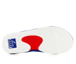 Boys' Little Kid & Big Kid Fanning Red White Blue Sandals|Reef