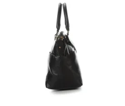 Bueno Of California Handbags>Grainy Elk Satchel Handbag