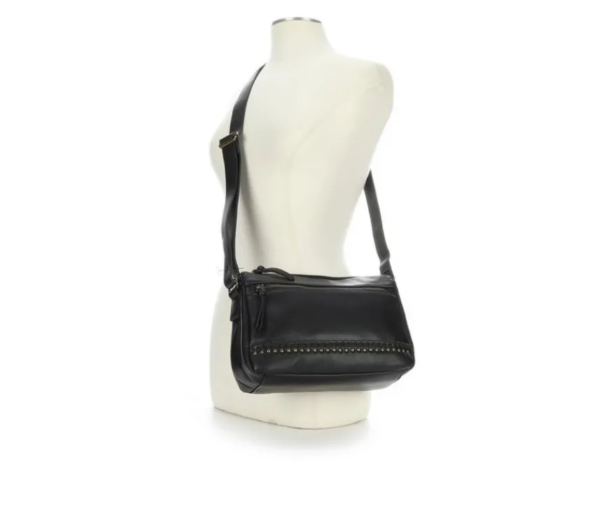 Bueno Of California Crossbody|Handbags>PVC Dome Studs Crossbody Handbag