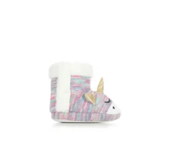 Little Girls Unicorn Bootie Slippers|Capelli New York Clearance