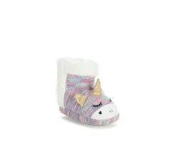 Little Girls Unicorn Bootie Slippers|Capelli New York Clearance