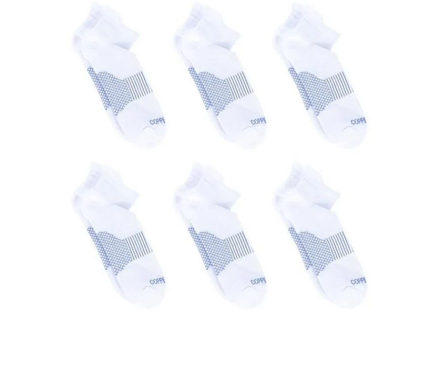 Copper Fit Socks>6 Pack Men's Energy Low Cut Socks