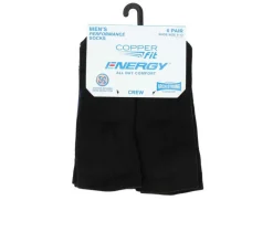 6 Pack Men's Energy Crew Socks|Copper Fit Best