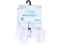 6 Pack Women's Energy Low Cut Socks|Copper Fit Sale