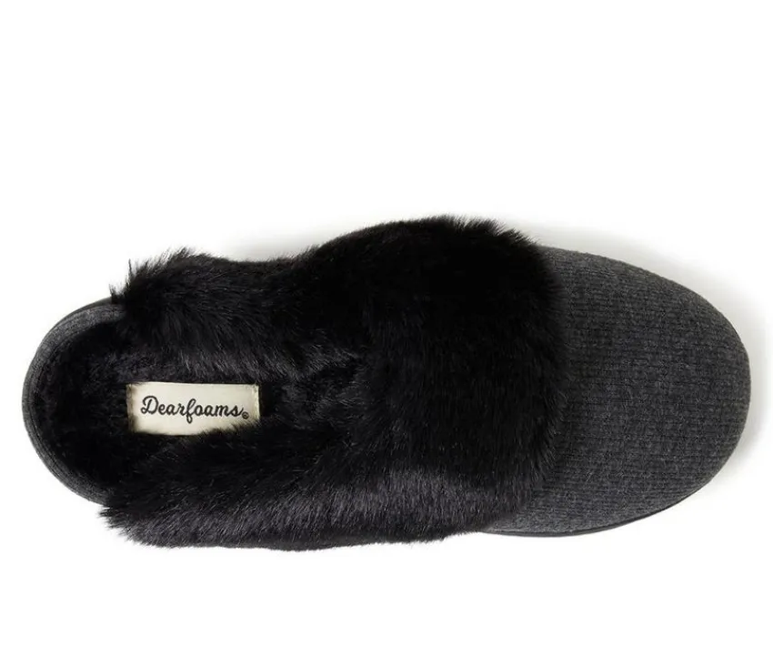 Dahlia Rib Knit Scuff Slippers|Dearfoams Sale