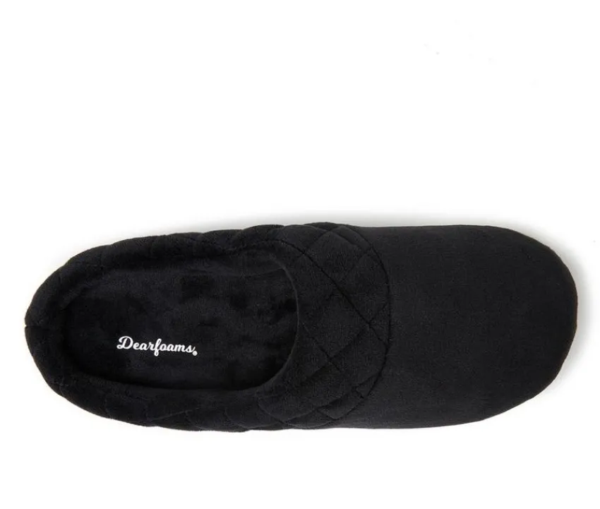 Darcy Velour Clog with Quilt Cuff Slippers|Dearfoams Online