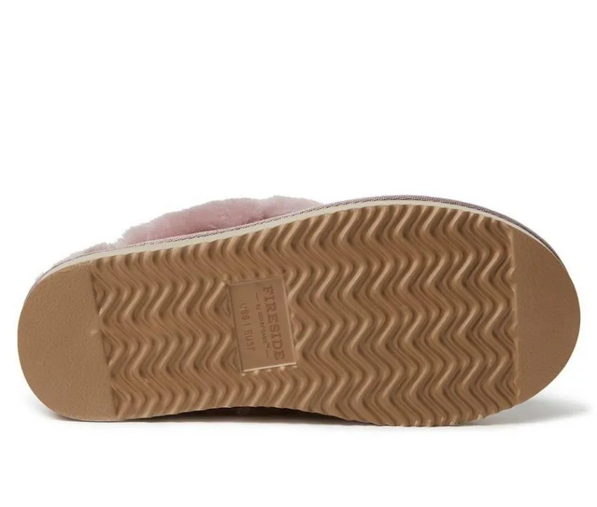 Fireside by Dearfoams Slippers|Slippers>Women's Sydney Genuine Sherling Scuff Slippers