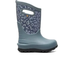 Girls' Little & Big Kid Neo Classic Metallic Leopard Winter Boots|Bogs Footwear New