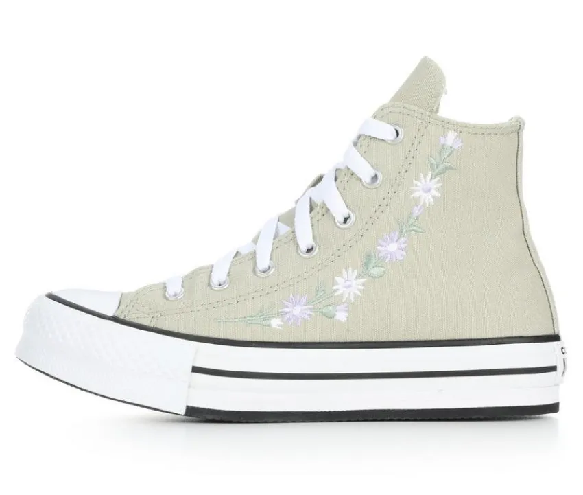 Girls' Chuck Taylor Embroidered Floral Lift Sneakers|Converse Hot