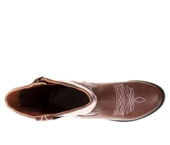 Girls' Little Kid & Big Kid Dimmit Details Cowboy Boots|Kensie Girl Outlet