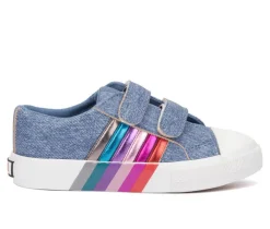 Girls' Toddler Glimmer Rainbow Sneakers|Olivia Miller Girl Clearance