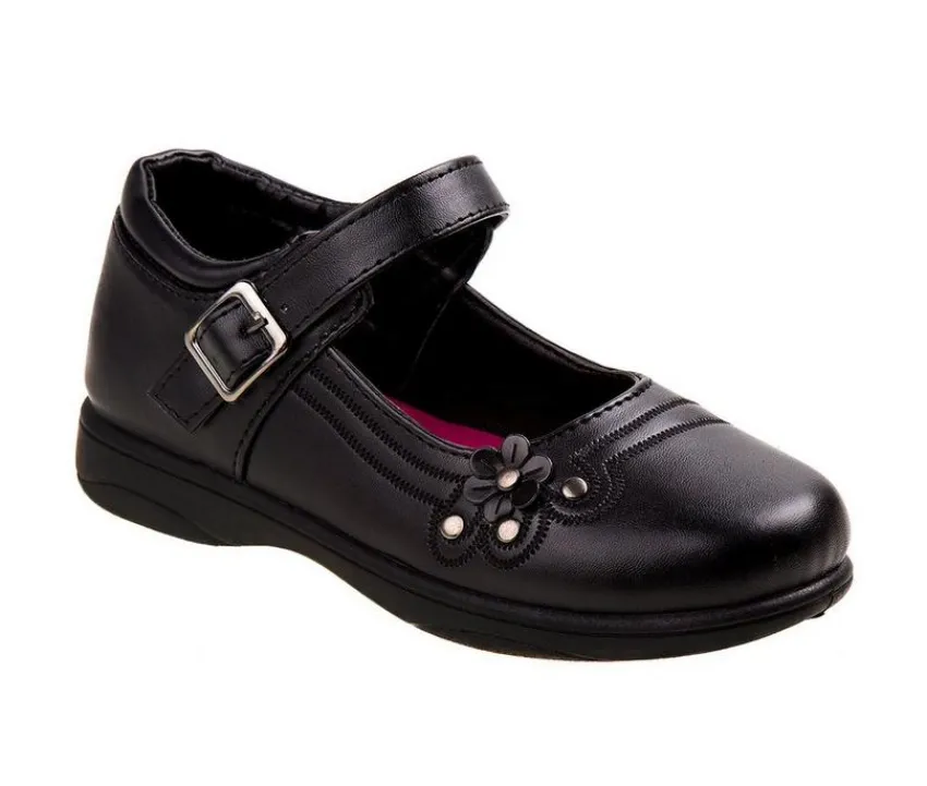 Girls' Toddler & Little Kid & Big Kid Flower School Flats|Petalia Hot
