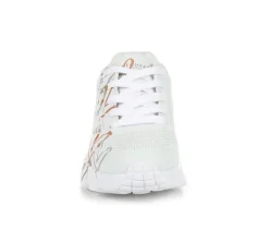 Girls' Little Kid & Big Kid Uno Lite Heart Metallic Wedge Sneakers|Skechers Street Clearance