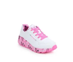 Skechers Street Athletics & Sneakers|Big Kid (Sizes 3.5-7)>Girls' Little Kid & Big Kid Uno Lite JGoldcrown Heart Sneakers