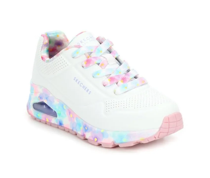 Skechers Street Athletics & Sneakers|Athletics & Sneakers>Girls' Little Kid & Big Kid Uno Gen1 Floral Sneakers