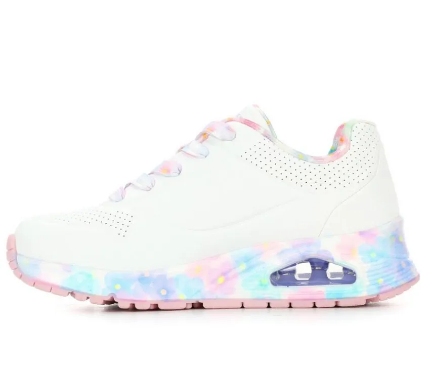 Skechers Street Athletics & Sneakers|Athletics & Sneakers>Girls' Little Kid & Big Kid Uno Gen1 Floral Sneakers