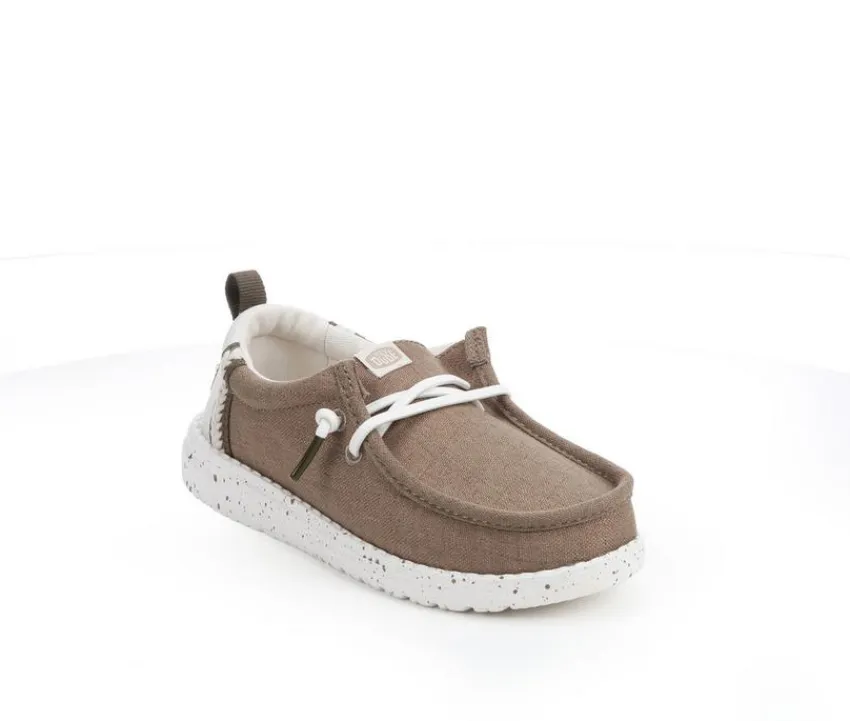 Kids' Little Kid & Big Kid Wally Craft Linen Casual Shoes|HEYDUDE Online