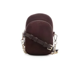 Madden Girl Crossbody|Handbags>Suede Chain Crossbody Handbag