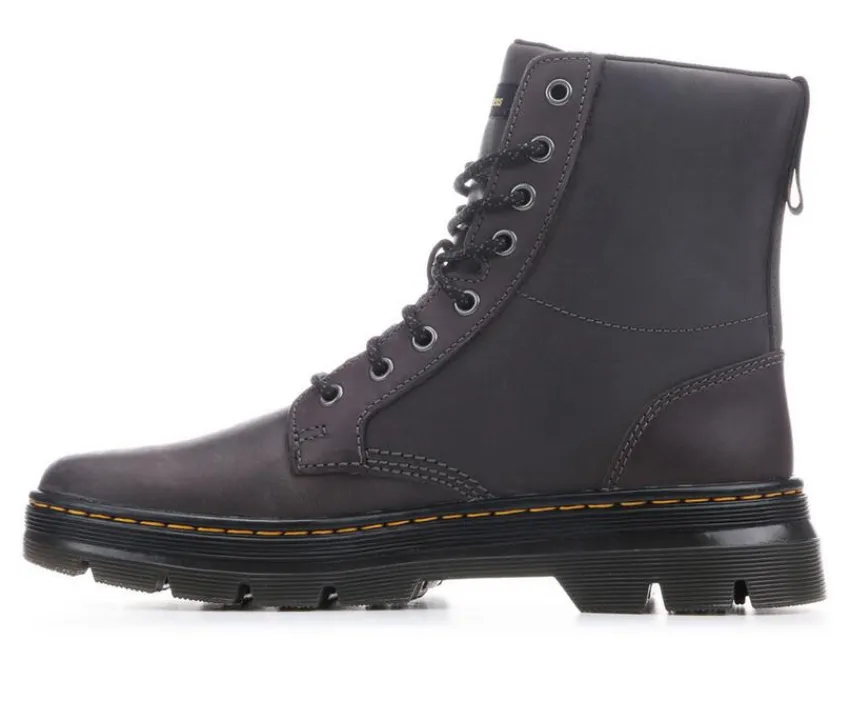 Men's Combs Leather Combat Boots|Dr. Martens Discount