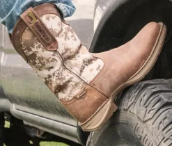 Durango Cowboy & Western|Boots>Men's Rebel Desert Camo Pull-on Western Cowboy Boots