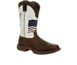 Men's Rebel Distressed Flag Embroidery Western Boots|Durango Outlet