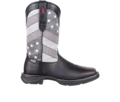 Durango Cowboy & Western|Boots>Men's Rebel Faded Black Flag Western Boot