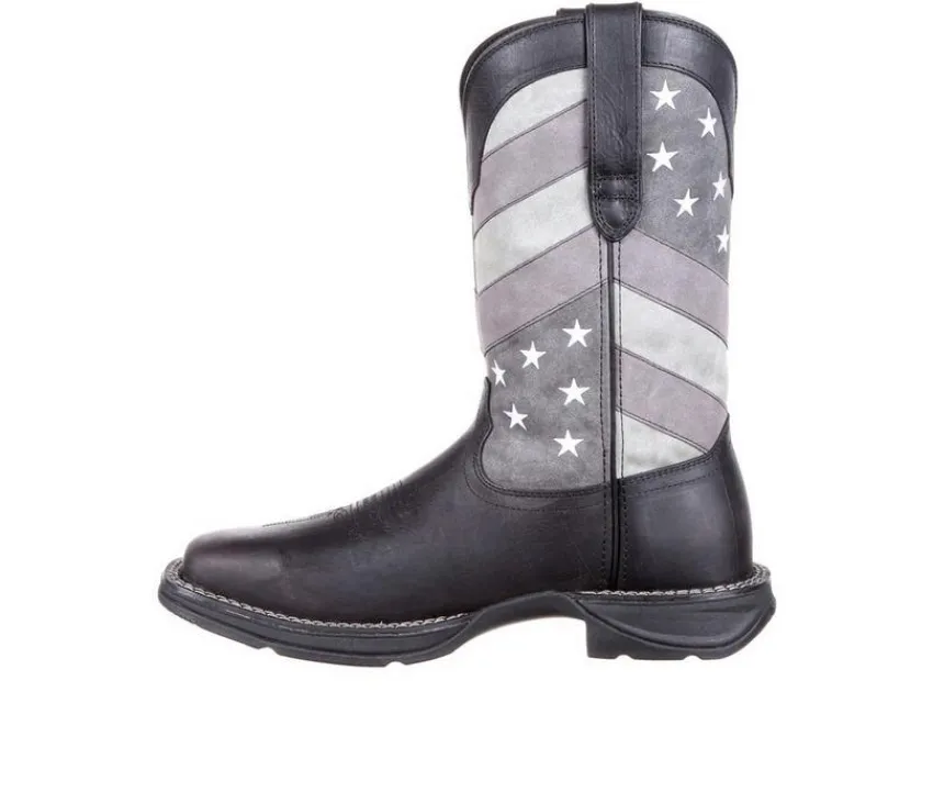 Durango Cowboy & Western|Boots>Men's Rebel Faded Black Flag Western Boot