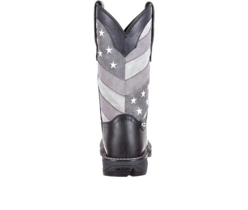 Durango Cowboy & Western|Boots>Men's Rebel Faded Black Flag Western Boot