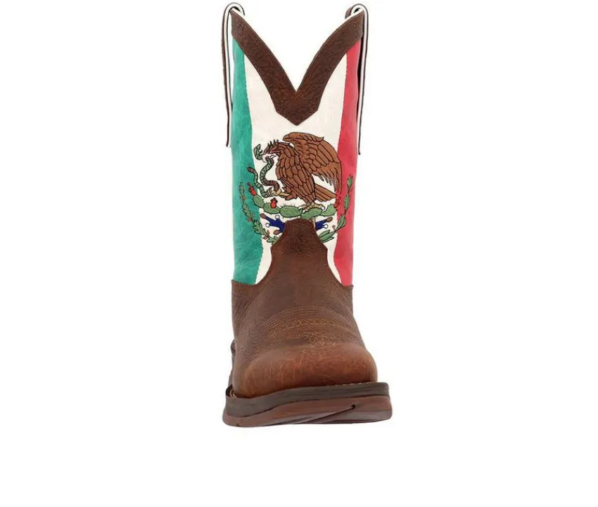 Men's Rebel Steel Toe Mexico Flag Western Steel Toe Work Boots|Durango Best
