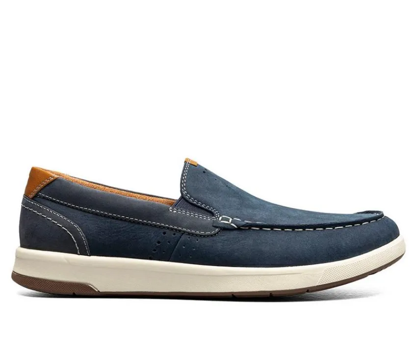 Men's Crossover Moc Toe Slip On Casual Loafers|Florsheim