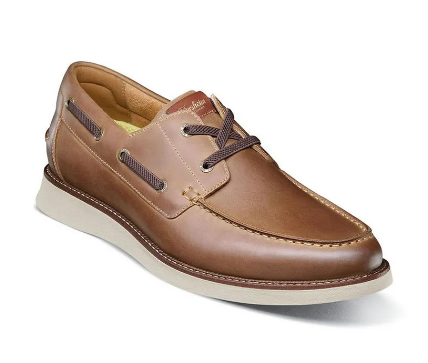Florsheim Dress>Men's Launch Moc Toe Elastic Lace Boat Shoes