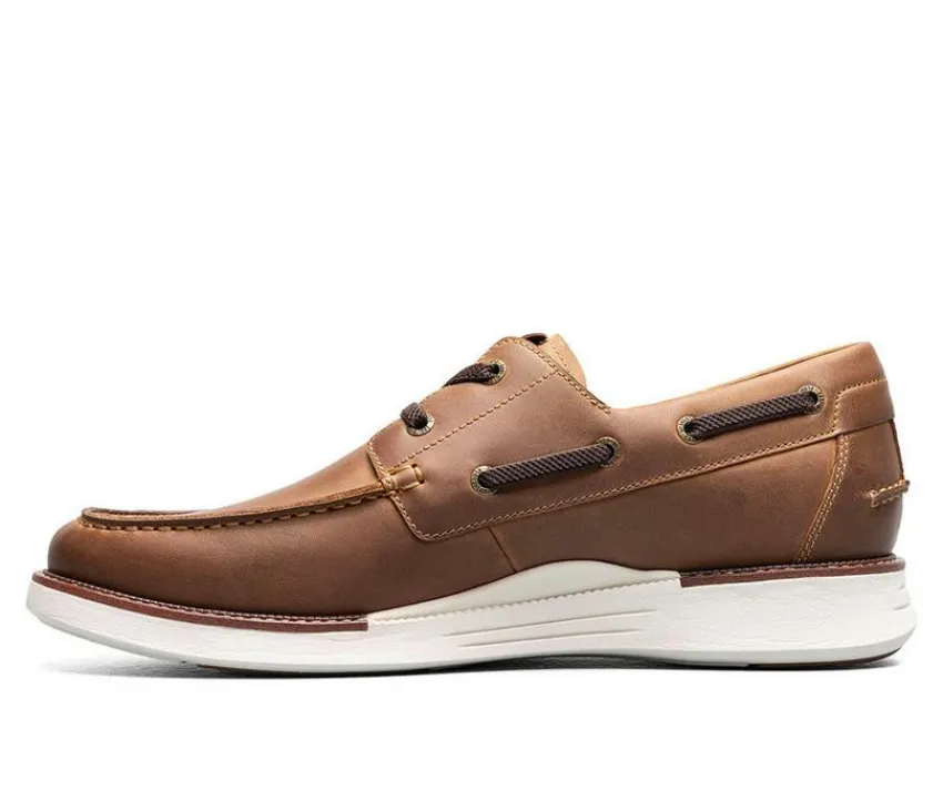 Florsheim Dress>Men's Launch Moc Toe Elastic Lace Boat Shoes
