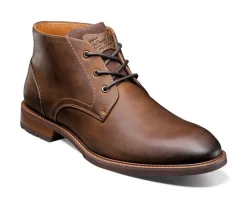 Men's Lodge Plain Toe 3 Eye Chukka Boot Dress Shoes|Florsheim Hot