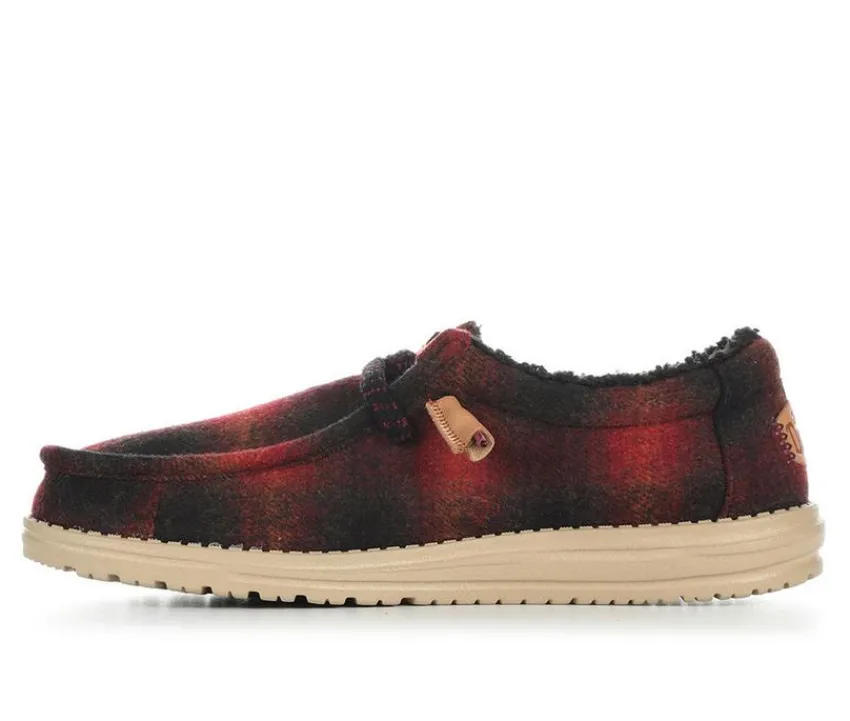HEYDUDE Casual>Men's Wally Cozy Plaid Casual Shoes