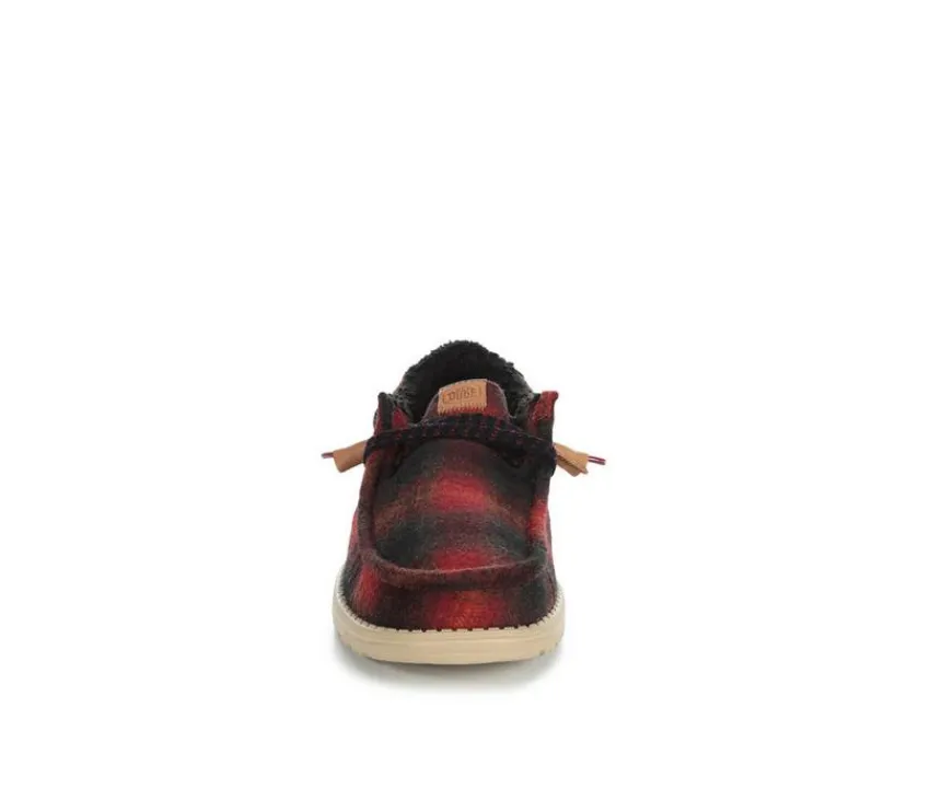 HEYDUDE Casual>Men's Wally Cozy Plaid Casual Shoes