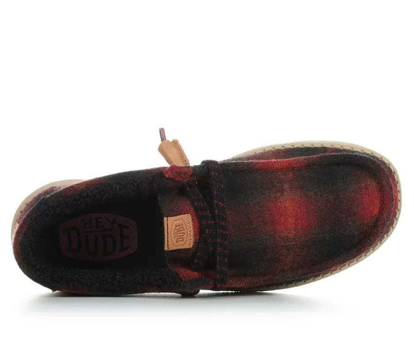 HEYDUDE Casual>Men's Wally Cozy Plaid Casual Shoes