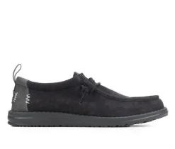 Men's Wally Vintage Classic Black Casual Shoes|HEYDUDE Hot