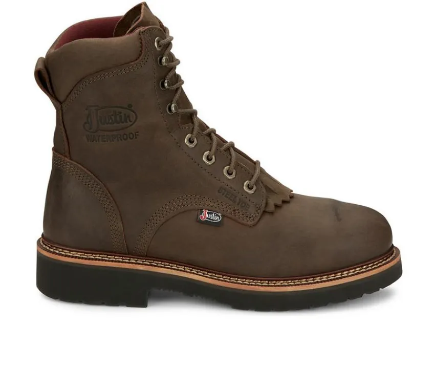 Men's Rivot Waterproof Steel Toe Waterproof Work Boots|Justin Boots Hot